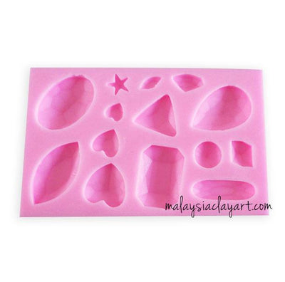Rhinestone Jewel Diamond Silicone Mold - 14 Designs