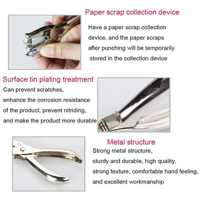 Single Hole Puncher for Craft Paper, Home, Office, School