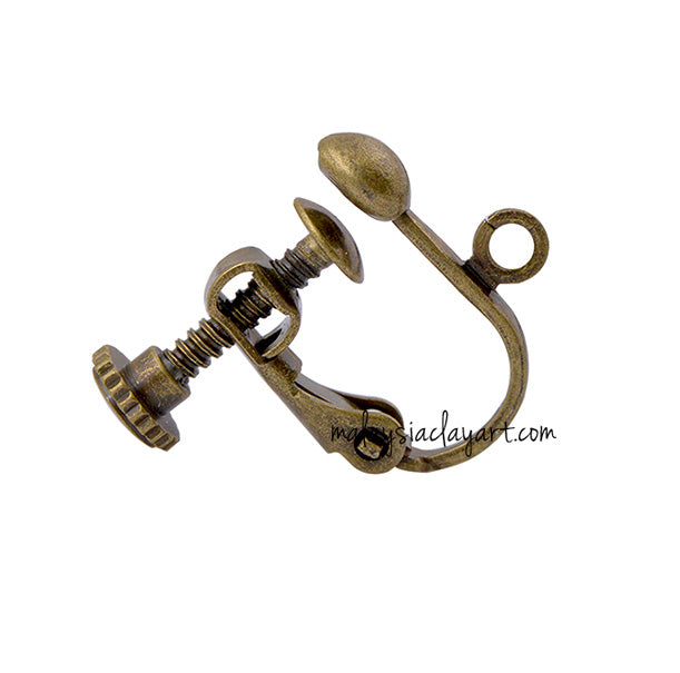 Vintage Ear Clip Earrings 16mm (10pcs)