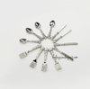 Set of 12 Miniature Cutlery Knife, Spoon and Fork with Design