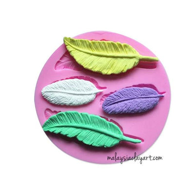 Feather Silicone Mold 4 Cavity