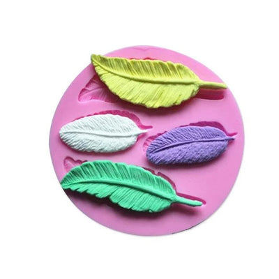 Feather Silicone Mold 4 Cavity