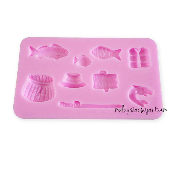 Fish and Fishing Theme Silicone Mold