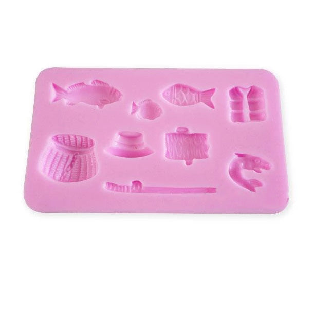 Fish and Fishing Theme Silicone Mold