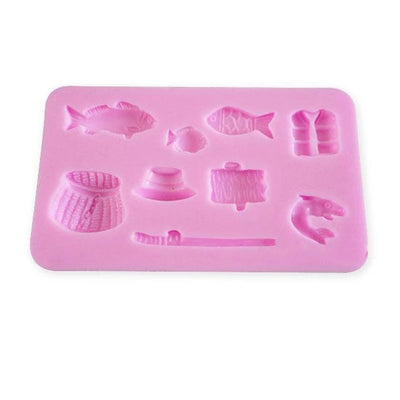 Fish and Fishing Theme Silicone Mold