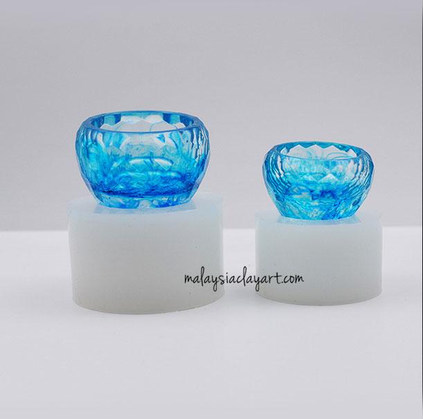 Set of 2 Glass, Cup, Bowl Silicone Mold | AB Resin