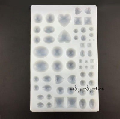 Multiple Sizes of Jewel Gems Silicone Mold (58 Cavity)  | AB Resin