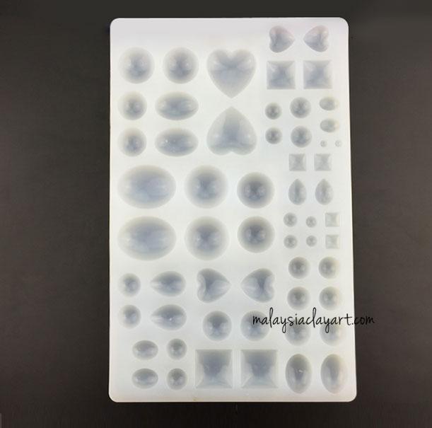 Multiple Sizes of Jewel Gems Silicone Mold (58 Cavity)  | AB Resin