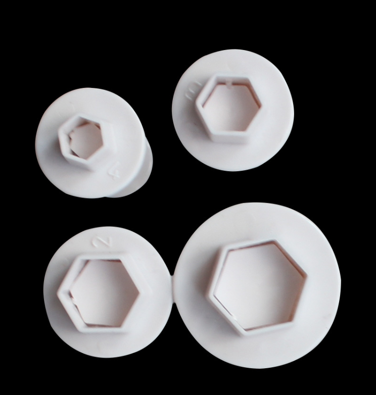 Hexagon Plunger Cutter - Set of 4