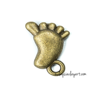 1 x Foot Necklace Pendant Frame Bronze