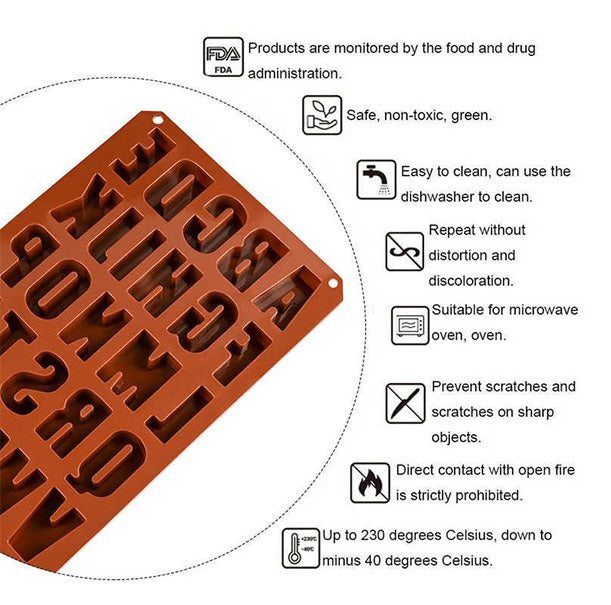 Silicone Mold Alphabet A-Z - AB Resin Liquid