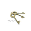 1 x Key Bronze Vintage Zakka Charm