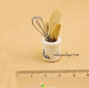 1 Set Of Miniature Kitchen Utensil Set (Whisk Mixer, Spoon, Fork)