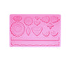 Floral and Lace Fondant Silicone Mold