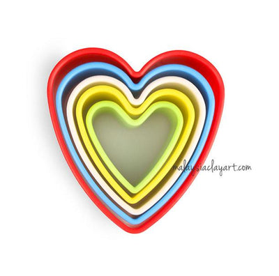 Love Heart Shape 5 Pcs Cutter Set