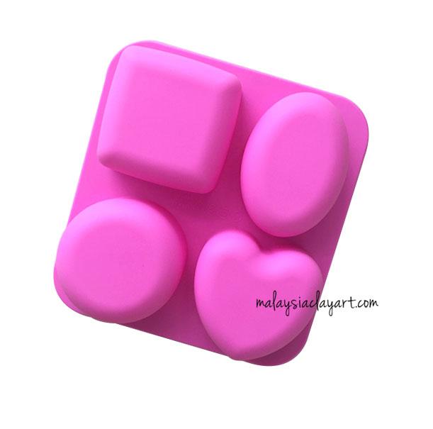 Love Square Oval Round Shaped Silicone Mold | Soap | Resin