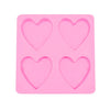 Love shape Silicone Mold - 4 Cavity