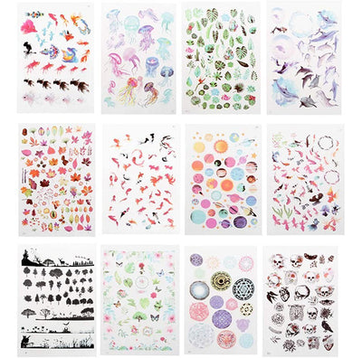 DIY Stickers for Jewelry Making Crafts, Clear Film Sticker UV resin/ Epoxy resin