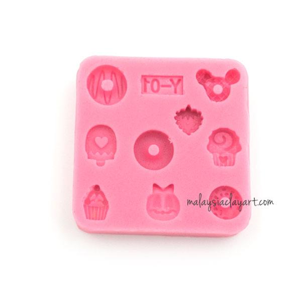Miniature Small Assorted Cupcake Icecream Donut Silicone Mold