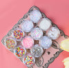 Box of 12 Decor Random Faux Pearl Beads White And Rainbow