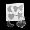 Love Star Ribbon and Moon High Gloss Silicone Mold