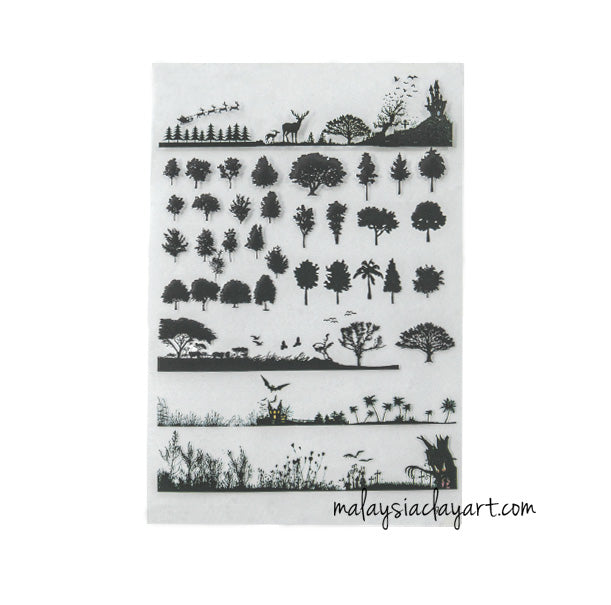 DIY Stickers for Jewelry Making Crafts, Clear Film Sticker UV resin/ Epoxy resin