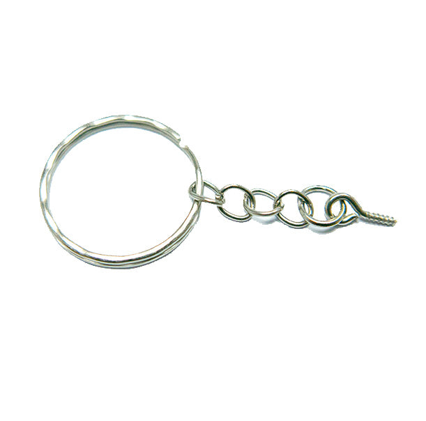 10 x Keychain with Eye Pin Screw