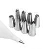 8 Pcs Decorative Piping Tips Set (Use with Buttercream or Cream Clay)