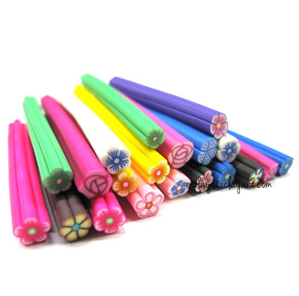 1 x Flower Polymer Clay Cane (Random)