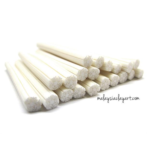 1 x Snowflake Polymer Clay Cane
