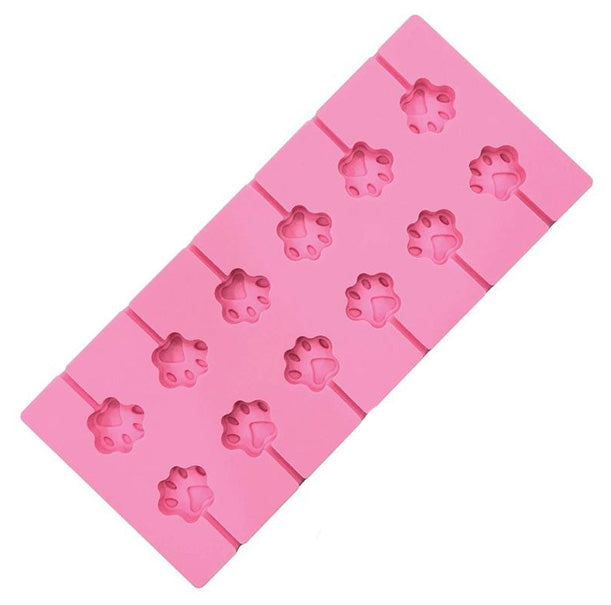 Cat Dog Paw Silicone Lollipop Molds 12- Cavity | AB Resin