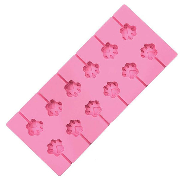 Cat Dog Paw Silicone Lollipop Molds 12- Cavity | AB Resin