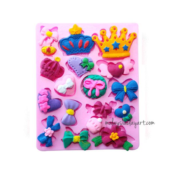 Crown Cupcake Ribbon Silicone Mold
