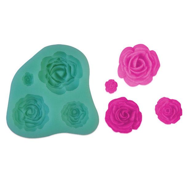Rose Flower Silicone Mold - 4 Shapes