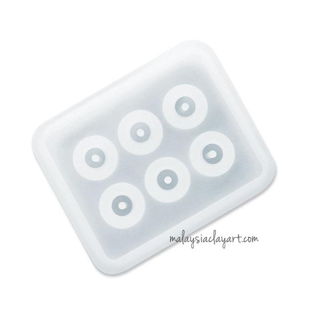 SILICONE BEAD Mold - Bead Mold - Shiny Molds - 16mm - 6 Cavity