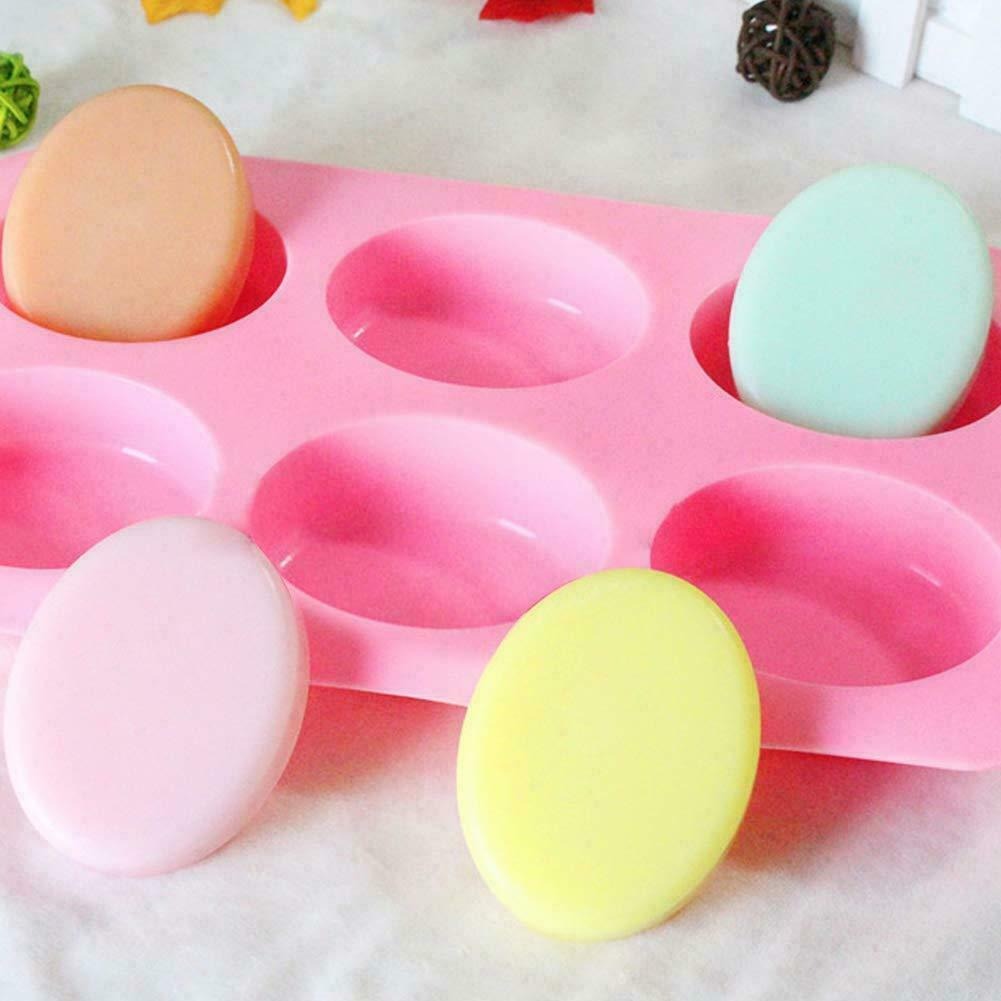 Oval 6 Cavity Silicone Mold | Soap | Epoxy resin | Chocolate | Wax | Plaster