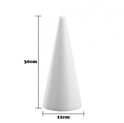 1 x Styrofoam Cone Shape (30cm x 11cm)