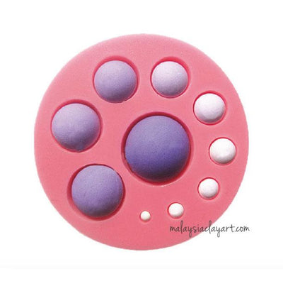 Semi Sphere Half Round Silicone Mold - 10 Sizes