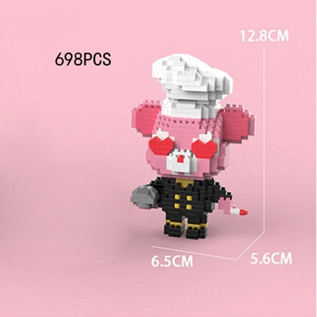 Micro Mini Nano Brick One Piece Zoro Luffy Chopper Sanji Building Blocks Toy
