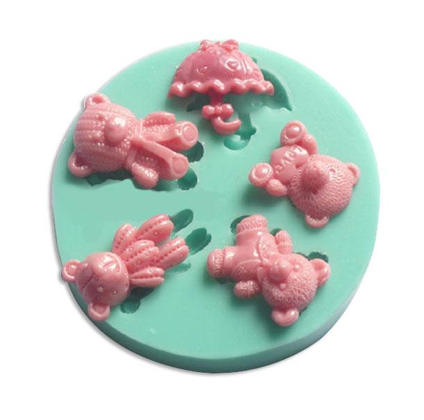 Bear Shaped Silicone Mold - 5 Designs