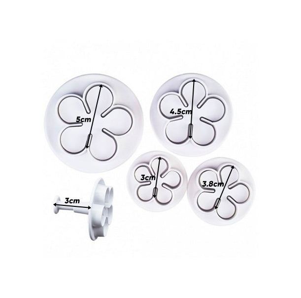 Rose Flower Fondant Cutter - Set of 4