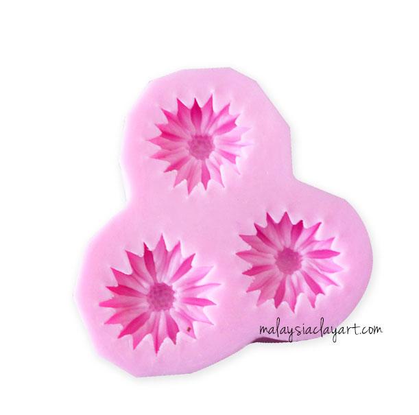Sunflower Silicone Mold - 3 Cavity