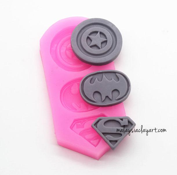 Super Hero Logo Batman Captain America Superman Silicone Mold