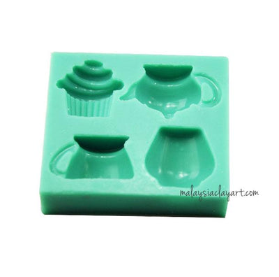 Cupcake, Tea, Cup, and Vase Silicone Mold