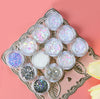 Box of 12 Decor Random Faux Pearl Beads White And Blue