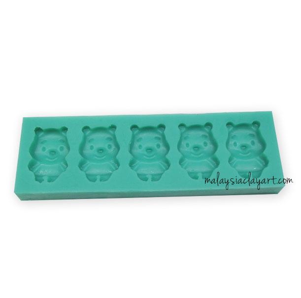 Winnie Pooh Silicone Mold - 4 Cavity