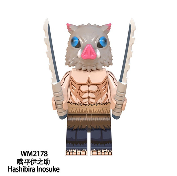 Demon Slayer Mini Figures Tanjirou Akaza Nezuko Zenitsu Kyoujurou Giyuu Inosuke Lego Minifigures WM6116