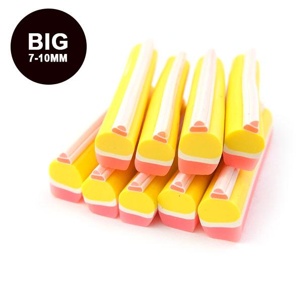 1 x Big Yellow Cake Fimo Clay Cane